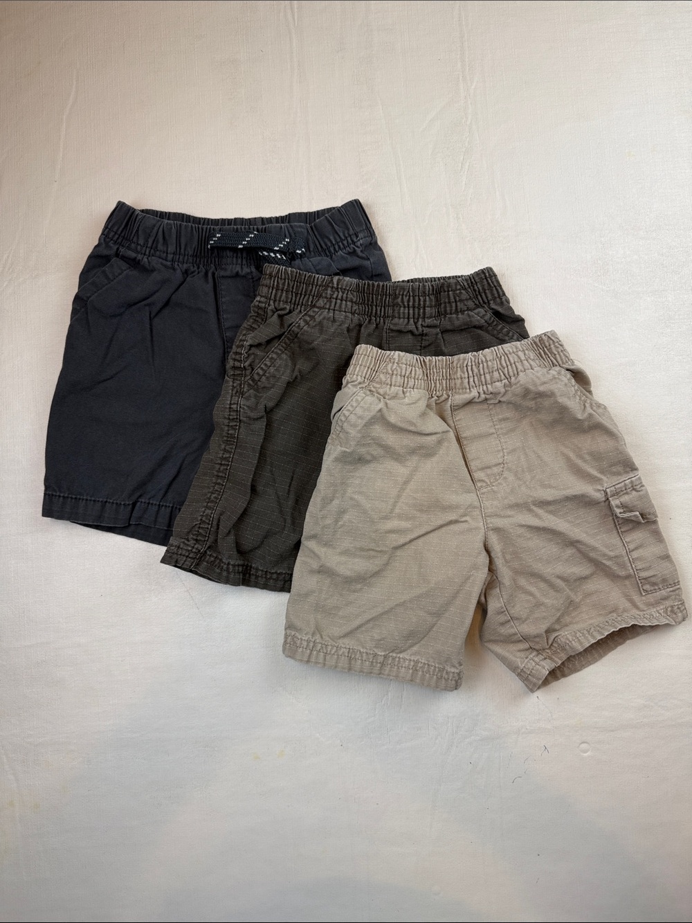 jumping beans Boys Bundle Cotton Pull-On Shorts in Black Olive Tan 3T